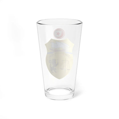 Coat of arms of Tunisia 3d (Tunisia) (Coat of Arms) Pint Glass 16oz - Go Mug Yourself