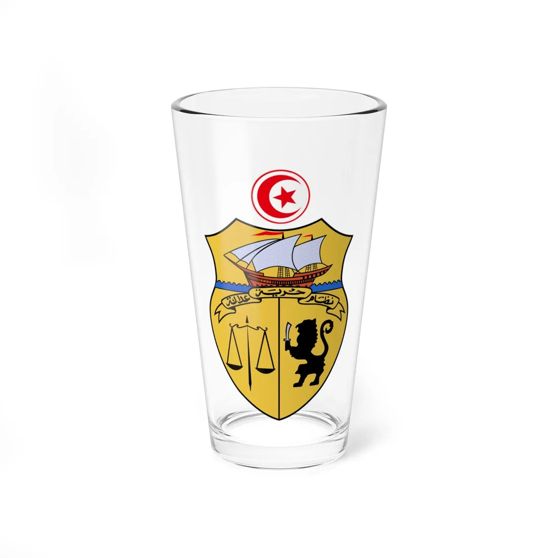 Coat of arms of Tunisia (Tunisia) (Coat of Arms) Pint Glass 16oz 16oz - Go Mug Yourself