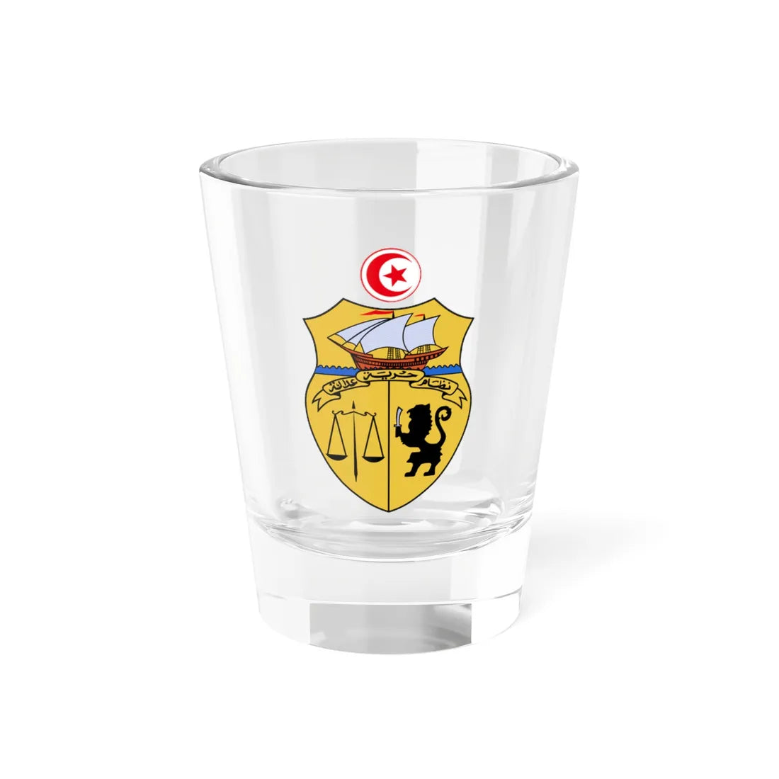 Coat of arms of Tunisia (Tunisia) (Coat of Arms) Shot Glass 1.5oz 1.5oz - Go Mug Yourself