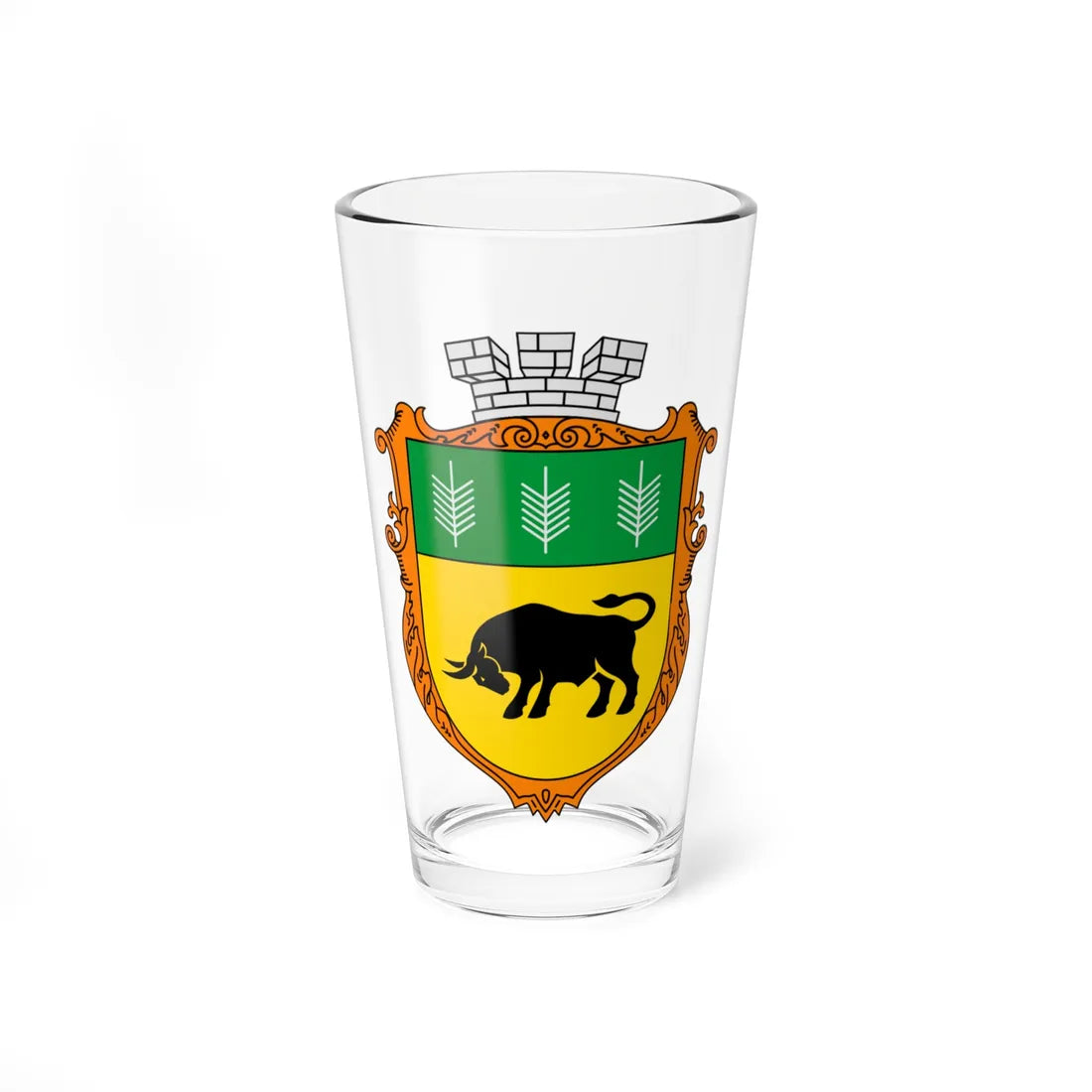 Coat of Arms of Turka (Ukraine) (Coat of Arms) Pint Glass 16oz 16oz - Go Mug Yourself