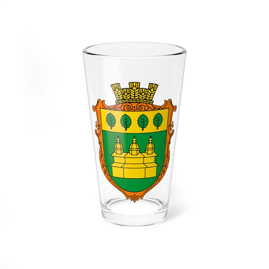 Coat of Arms of Tysovytsia (Ukraine) (Coat of Arms) Pint Glass 16oz 16oz - Go Mug Yourself