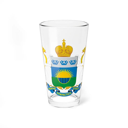 Coat of arms of Tyumen Oblast large (Russia) (Coat of Arms) Pint Glass 16oz 16oz - Go Mug Yourself