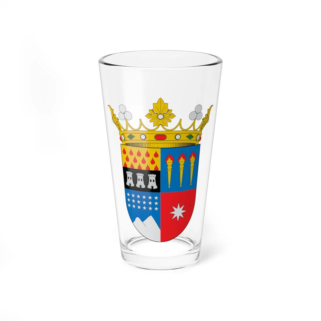 Coat of arms of Ñuble Chile (Chile) (Coat of Arms) Pint Glass 16oz 16oz - Go Mug Yourself