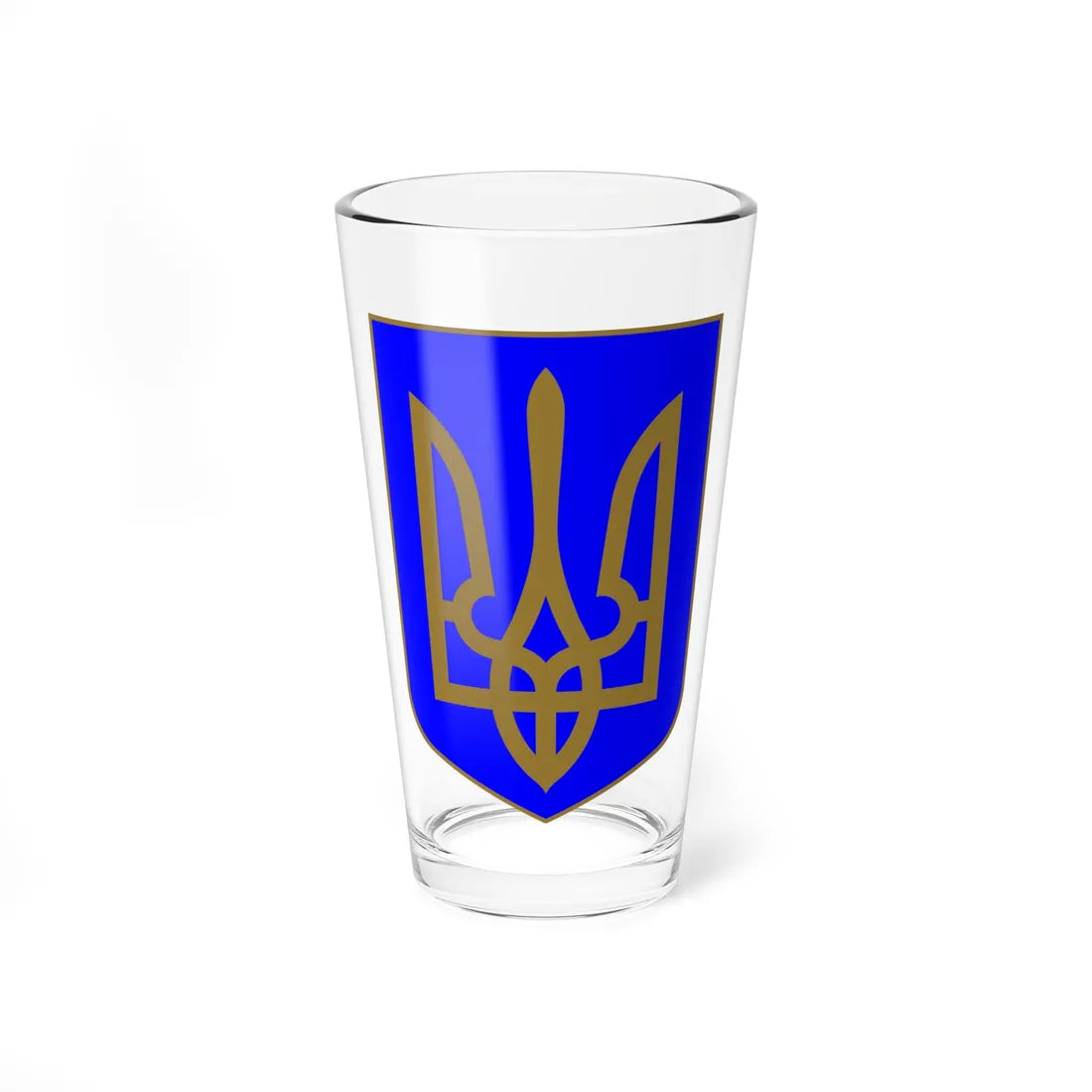 Coat of Arms of Ukraine 1992 (Ukraine) (Coat of Arms) Pint Glass 16oz 16oz - Go Mug Yourself