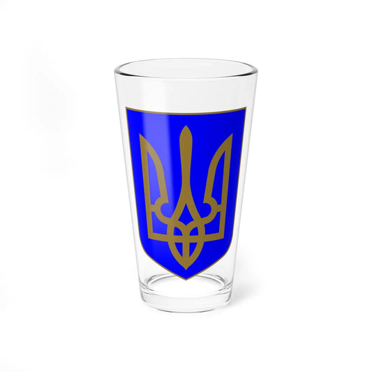 Coat of Arms of Ukraine 1992 (Ukraine) (Coat of Arms) Pint Glass 16oz 16oz - Go Mug Yourself