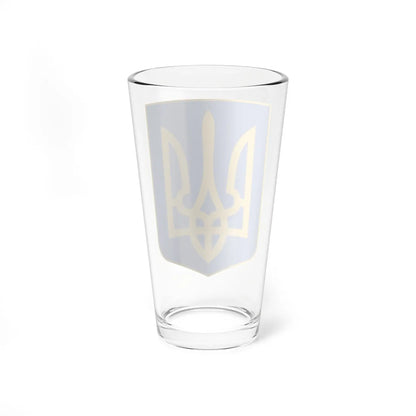 Coat of Arms of Ukraine (Ukraine) (Coat of Arms) Pint Glass 16oz - Go Mug Yourself