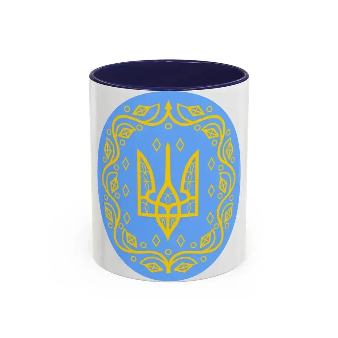 Coat of arms of Ukrainian People's Republic 2 - Accent Coffee Mug 11oz Navy - Go Mug Yourself