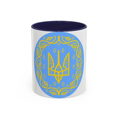 Coat of arms of Ukrainian People's Republic 2 - Accent Coffee Mug 11oz Navy - Go Mug Yourself