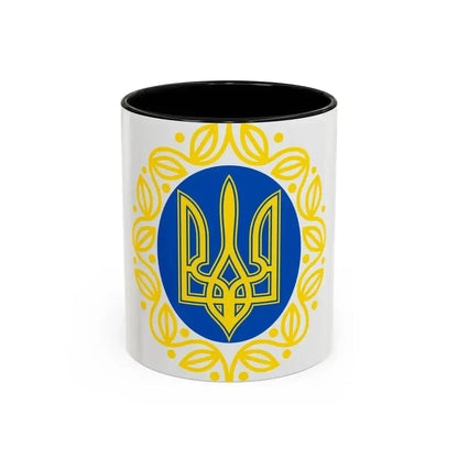 Coat of arms of Ukrainian People's Republic - Accent Coffee Mug 11oz Black - Go Mug Yourself