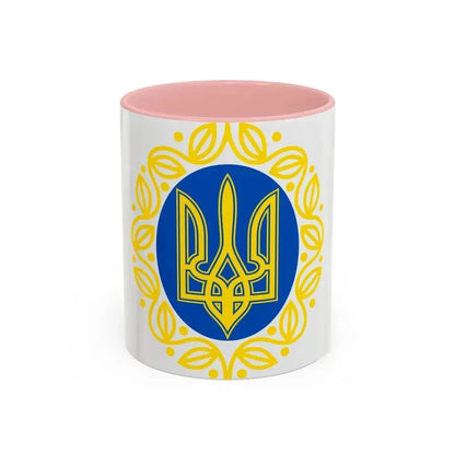 Coat of arms of Ukrainian People's Republic - Accent Coffee Mug 11oz Pink - Go Mug Yourself