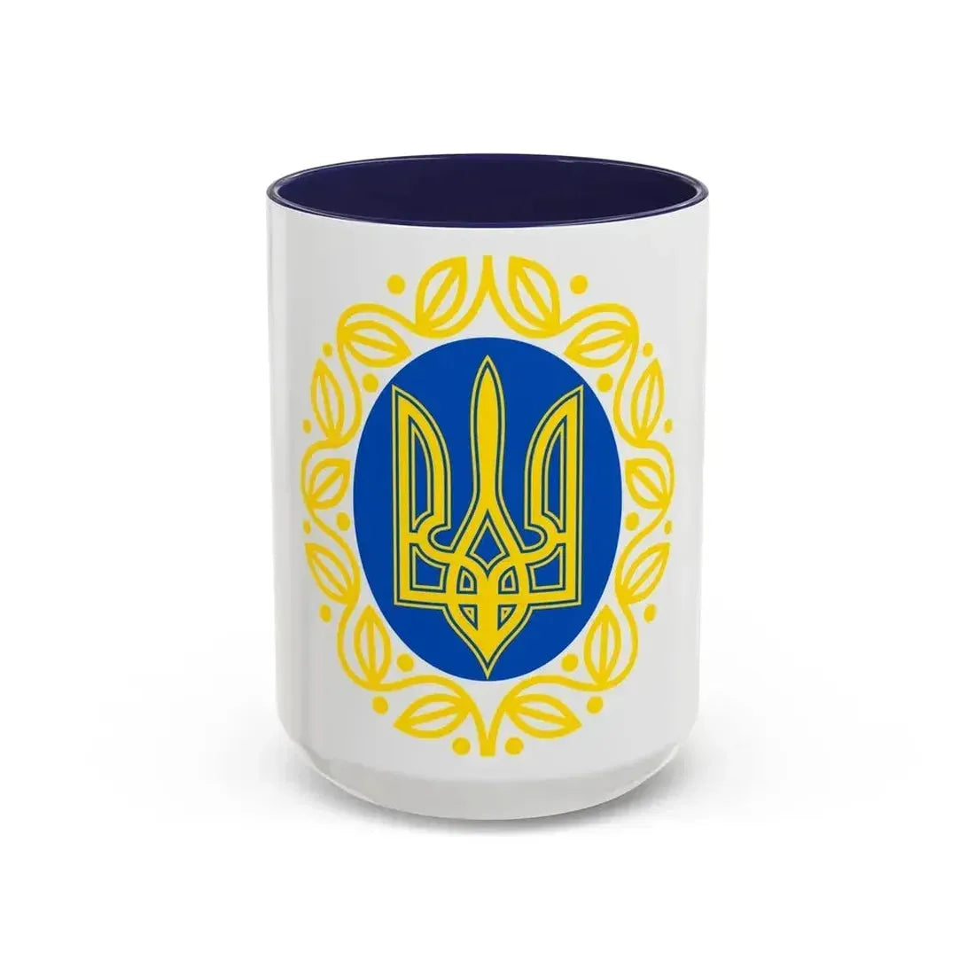 Coat of arms of Ukrainian People's Republic - Accent Coffee Mug 15oz Navy - Go Mug Yourself