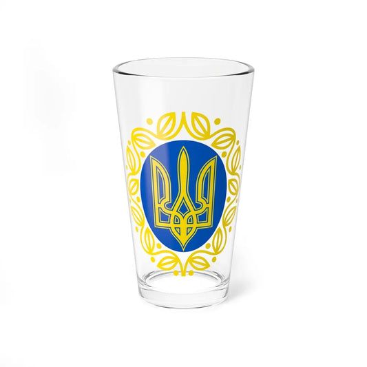 Coat of arms of Ukrainian People's Republic - Pint Glass 16oz-16oz-Go Mug Yourself