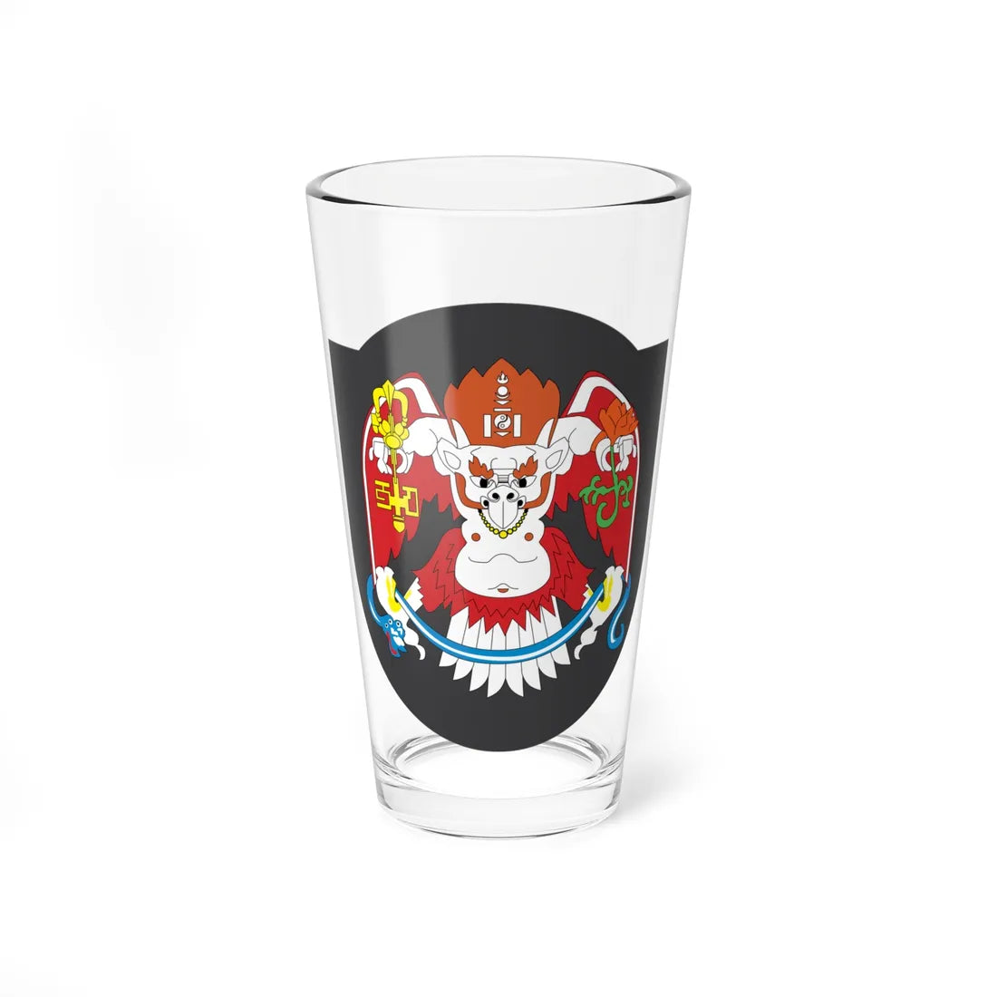 Coat of arms of Ulaanbaatar (Mongolia) (Coat of Arms) Pint Glass 16oz 16oz - Go Mug Yourself