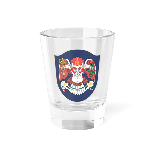 Coat of arms of Ulaanbaatar Mongolia (Mongolia) (Coat of Arms) Shot Glass 1.5oz 1.5oz - Go Mug Yourself