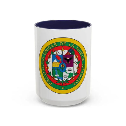 Coat of arms of United Provinces of New Granada 2 - Accent Coffee Mug 15oz Navy - Go Mug Yourself