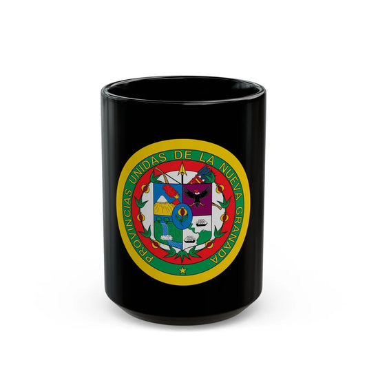 Coat of arms of United Provinces of New Granada 2 - Black Coffee Mug-15oz-Go Mug Yourself