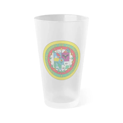 Coat of arms of United Provinces of New Granada 2 - Frosted Pint Glass 16oz 16oz Frosted - Go Mug Yourself