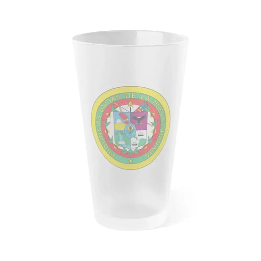 Coat of arms of United Provinces of New Granada 2 - Frosted Pint Glass 16oz 16oz Frosted - Go Mug Yourself