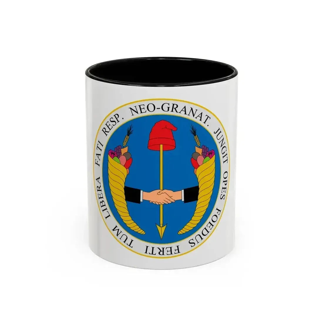 Coat of arms of United Provinces of New Granada - Accent Coffee Mug 11oz Black - Go Mug Yourself