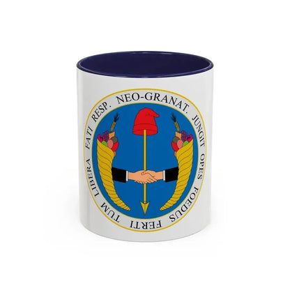Coat of arms of United Provinces of New Granada - Accent Coffee Mug 11oz Navy - Go Mug Yourself