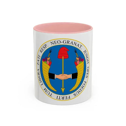 Coat of arms of United Provinces of New Granada - Accent Coffee Mug 11oz Pink - Go Mug Yourself