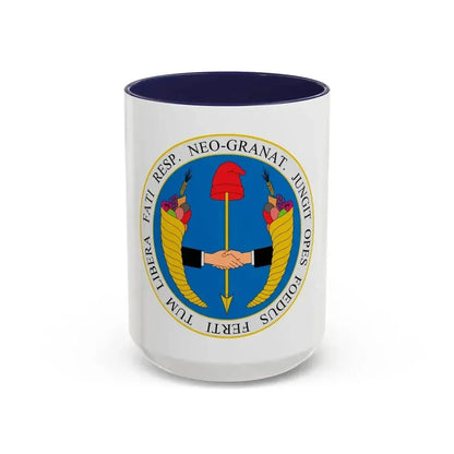 Coat of arms of United Provinces of New Granada - Accent Coffee Mug 15oz Navy - Go Mug Yourself