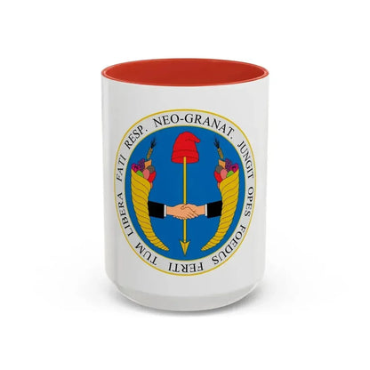 Coat of arms of United Provinces of New Granada - Accent Coffee Mug 15oz Red - Go Mug Yourself