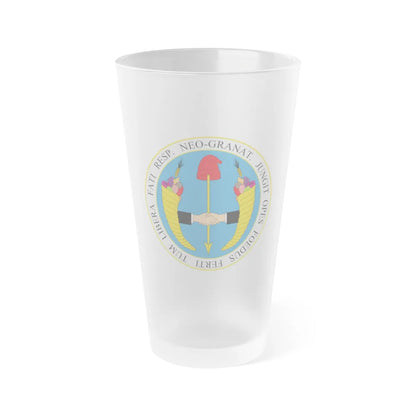 Coat of arms of United Provinces of New Granada - Frosted Pint Glass 16oz-16oz-Frosted-Go Mug Yourself