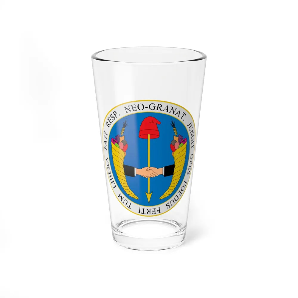 Coat of arms of United Provinces of New Granada - Pint Glass 16oz-16oz-Go Mug Yourself