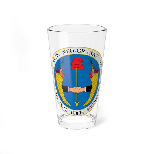 Coat of arms of United Provinces of New Granada provisional (Coat of Arms) Pint Glass 16oz 16oz - Go Mug Yourself