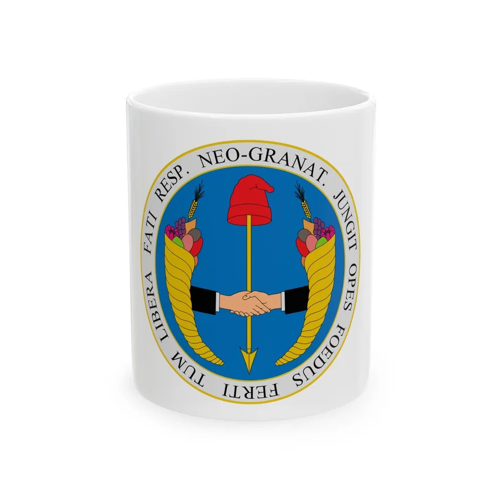 Coat of arms of United Provinces of New Granada - White Coffee Mug-11oz-Go Mug Yourself