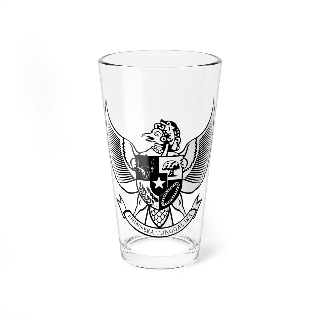 Coat of arms of United States of Indonesia (Indonesia) (Coat of Arms) Pint Glass 16oz 16oz - Go Mug Yourself