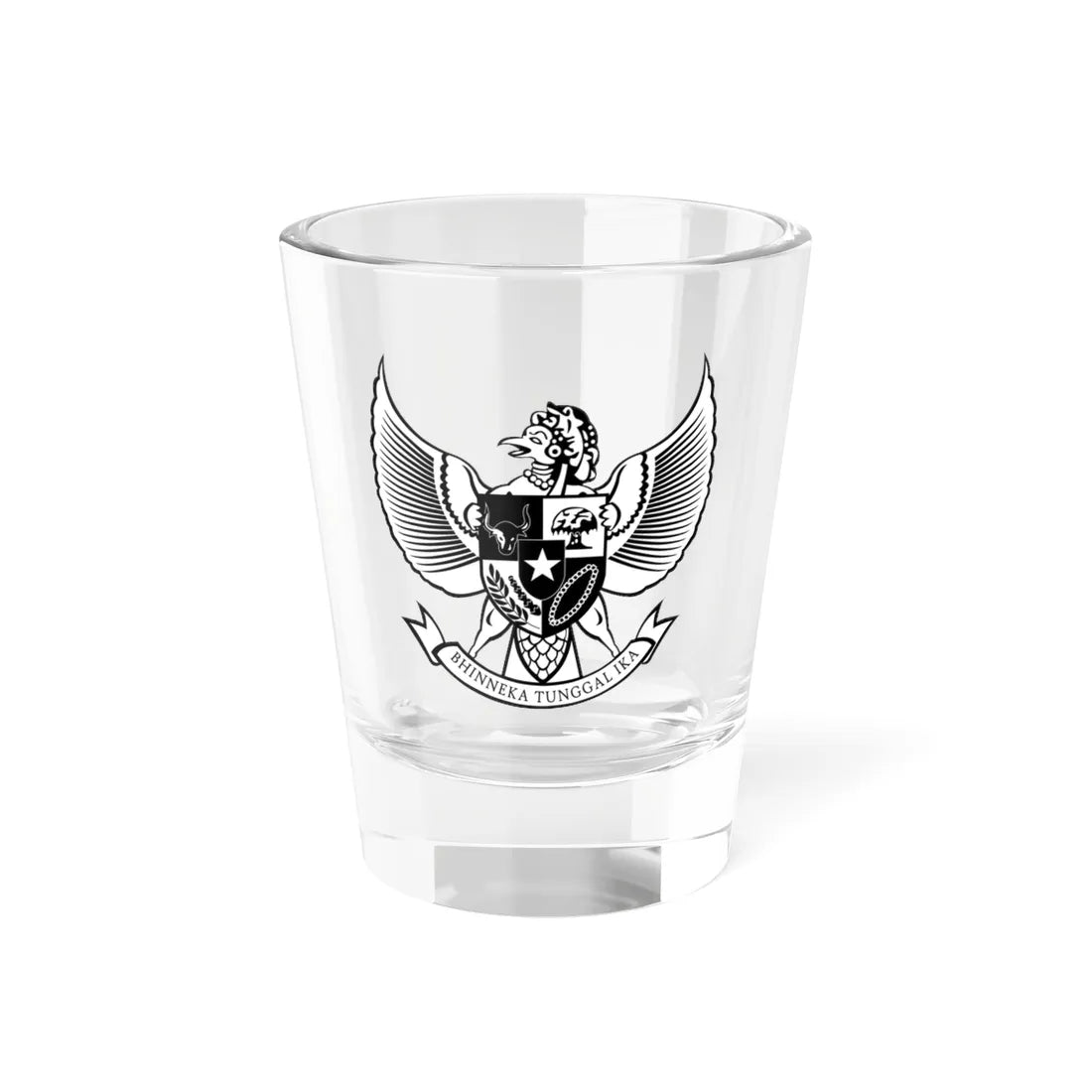 Coat of arms of United States of Indonesia (Indonesia) (Coat of Arms) Shot Glass 1.5oz 1.5oz - Go Mug Yourself