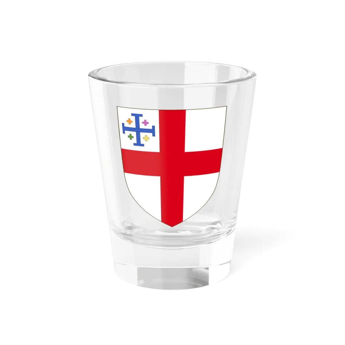 Coat of arms of Universal Anglican Interspiritual Church (United Kingdom) (Coat of Arms) Shot Glass 1.5oz 1.5oz - Go Mug Yourself