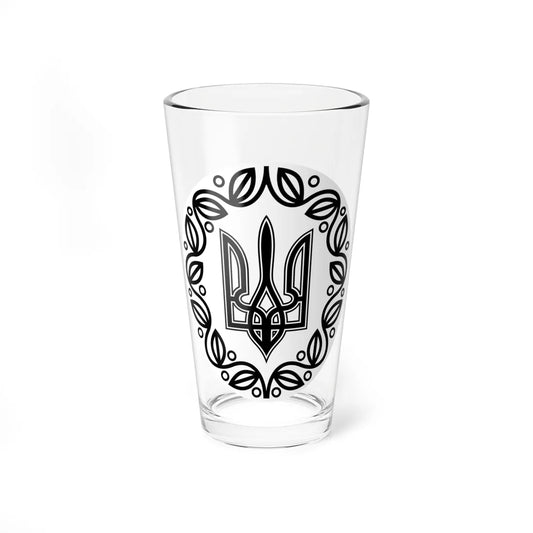 Coat of Arms of UNR-1 (Ukraine) (Coat of Arms) Pint Glass 16oz 16oz - Go Mug Yourself
