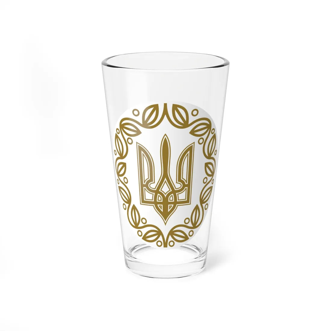 Coat of Arms of UNR-gold (Ukraine) (Coat of Arms) Pint Glass 16oz 16oz - Go Mug Yourself