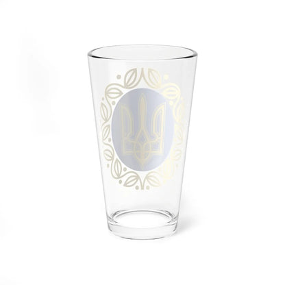 Coat of Arms of UNR (Ukraine) (Coat of Arms) Pint Glass 16oz - Go Mug Yourself