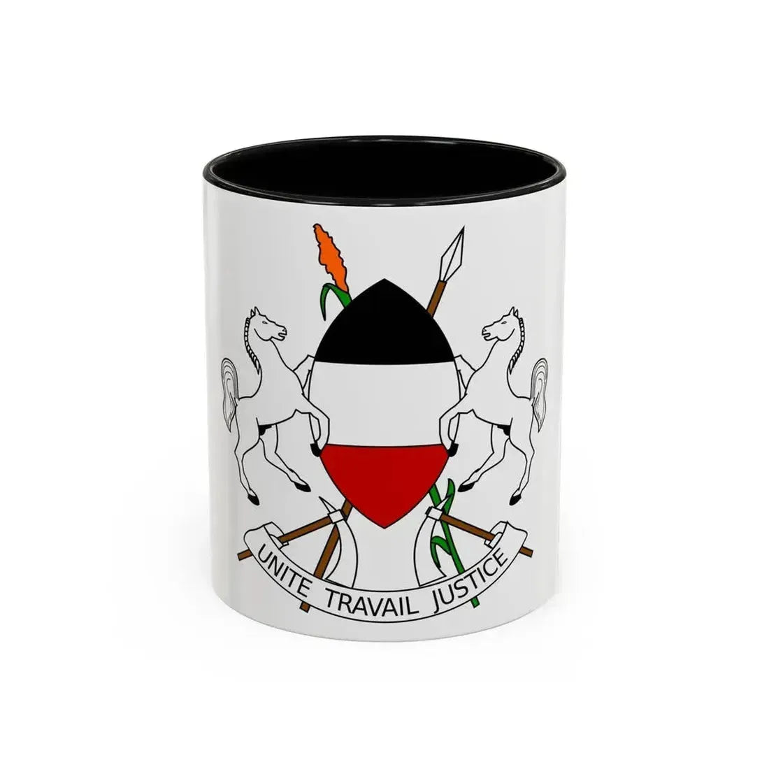 Coat of arms of Upper Volta (1967-1984) - Accent Coffee Mug 11oz Black - Go Mug Yourself