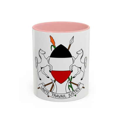 Coat of arms of Upper Volta (1967-1984) - Accent Coffee Mug 11oz Pink - Go Mug Yourself