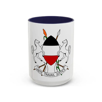 Coat of arms of Upper Volta (1967-1984) - Accent Coffee Mug 15oz Navy - Go Mug Yourself