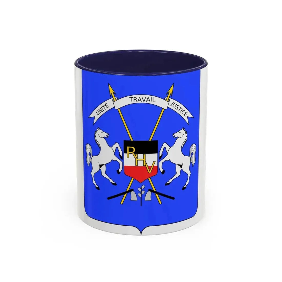 Coat of arms of Upper Volta - Accent Coffee Mug 11oz Navy - Go Mug Yourself