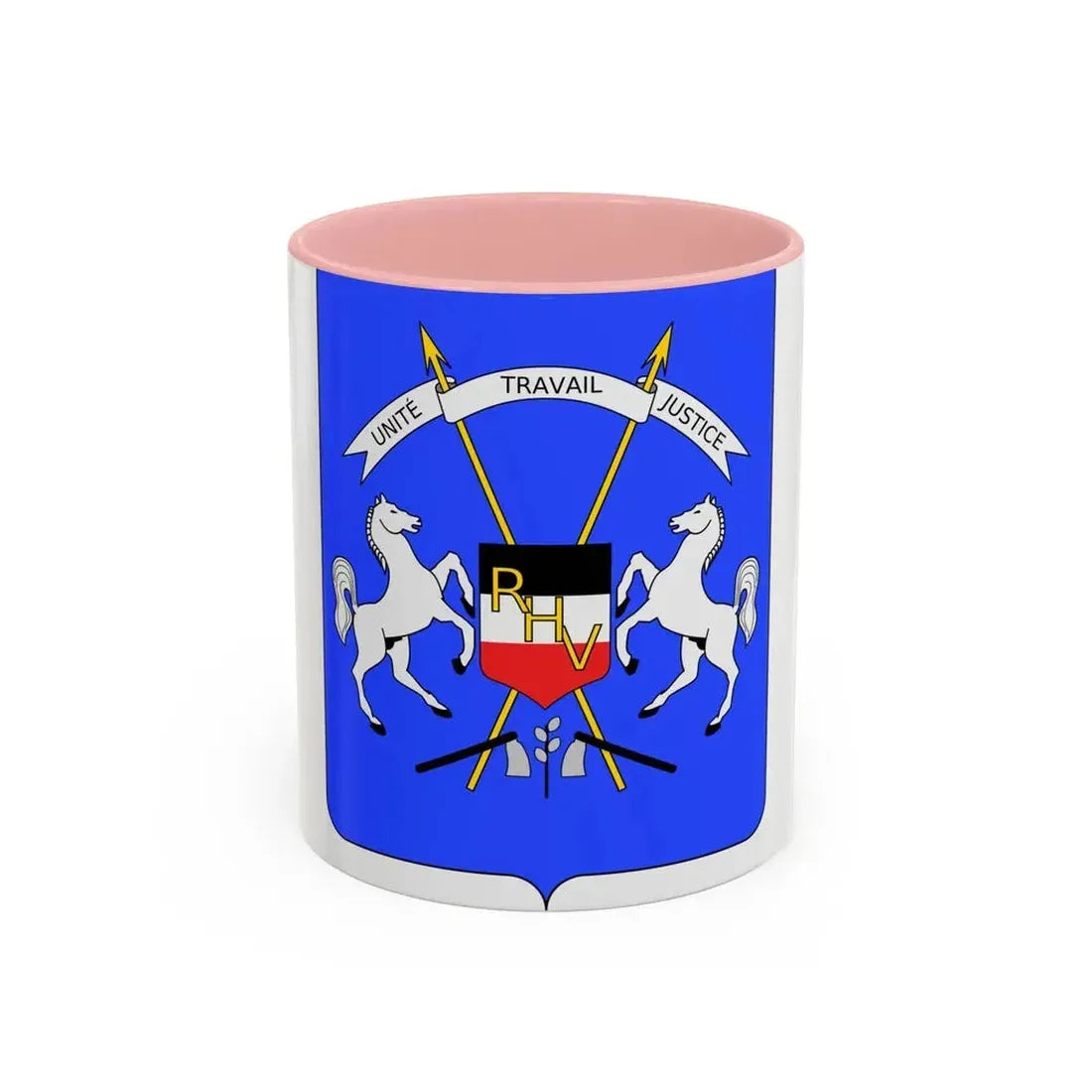 Coat of arms of Upper Volta - Accent Coffee Mug 11oz Pink - Go Mug Yourself