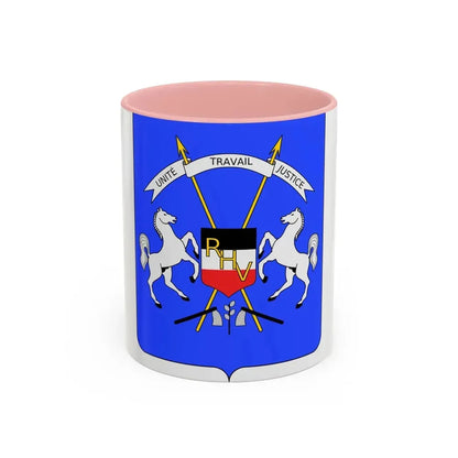 Coat of arms of Upper Volta - Accent Coffee Mug 11oz Pink - Go Mug Yourself