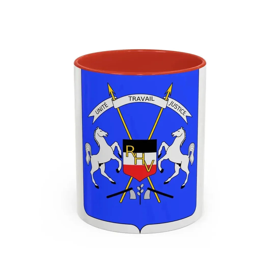 Coat of arms of Upper Volta - Accent Coffee Mug 11oz Red - Go Mug Yourself