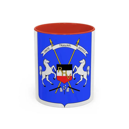 Coat of arms of Upper Volta - Accent Coffee Mug 11oz Red - Go Mug Yourself