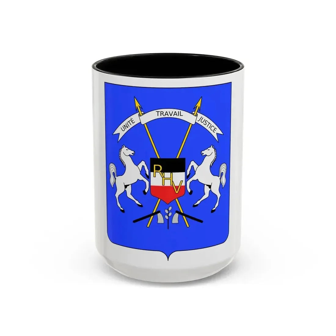 Coat of arms of Upper Volta - Accent Coffee Mug 15oz Black - Go Mug Yourself