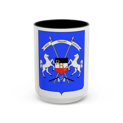 Coat of arms of Upper Volta - Accent Coffee Mug 15oz Black - Go Mug Yourself