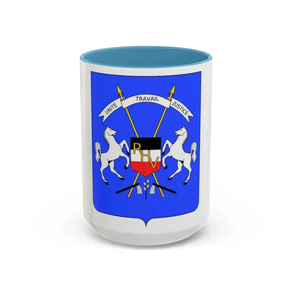 Coat of arms of Upper Volta - Accent Coffee Mug 15oz Light Blue - Go Mug Yourself