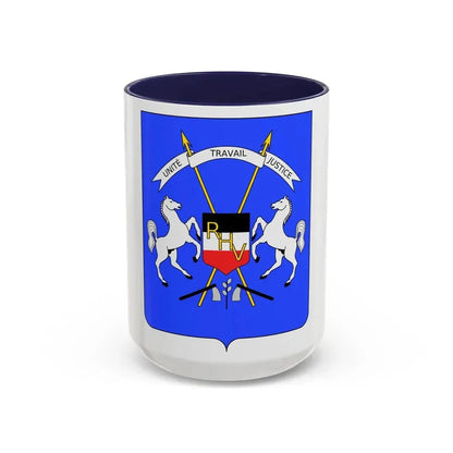 Coat of arms of Upper Volta - Accent Coffee Mug 15oz Navy - Go Mug Yourself