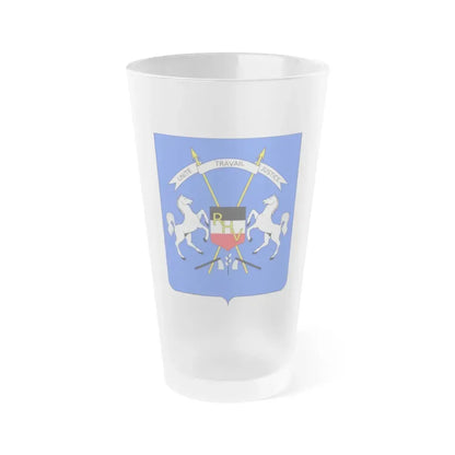 Coat of arms of Upper Volta - Frosted Pint Glass 16oz Default Title - Go Mug Yourself